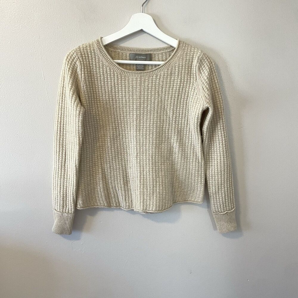 Ply Cashmere Women’s Sweater Boxy Neutral Sz S
